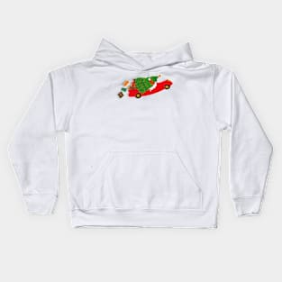 Santa is coming - Paper cut art Kids Hoodie